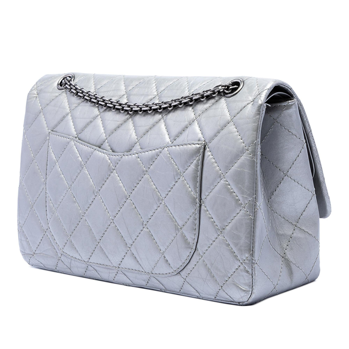 Chanel Quilted Metallic Aged Calfskin Reissue 2.55 Double Flap 227
