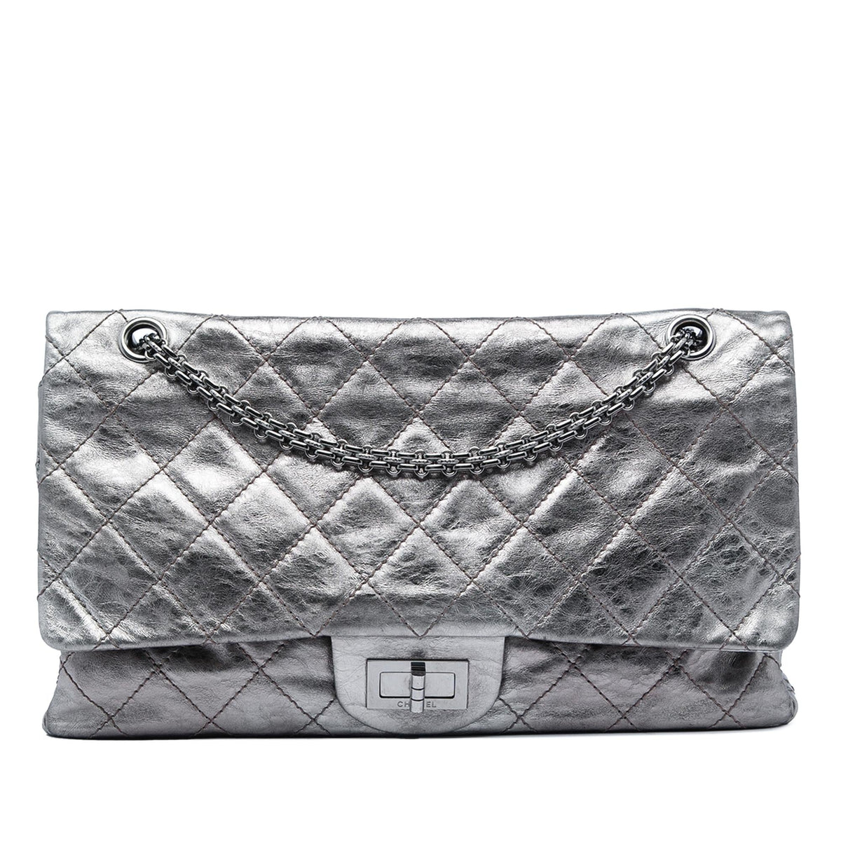 Chanel Quilted Metallic Aged Calfskin Reissue 2.55 Double Flap 227