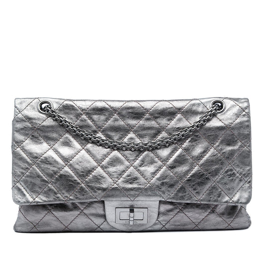 Chanel Quilted Metallic Aged Calfskin Reissue 2.55 Double Flap 227