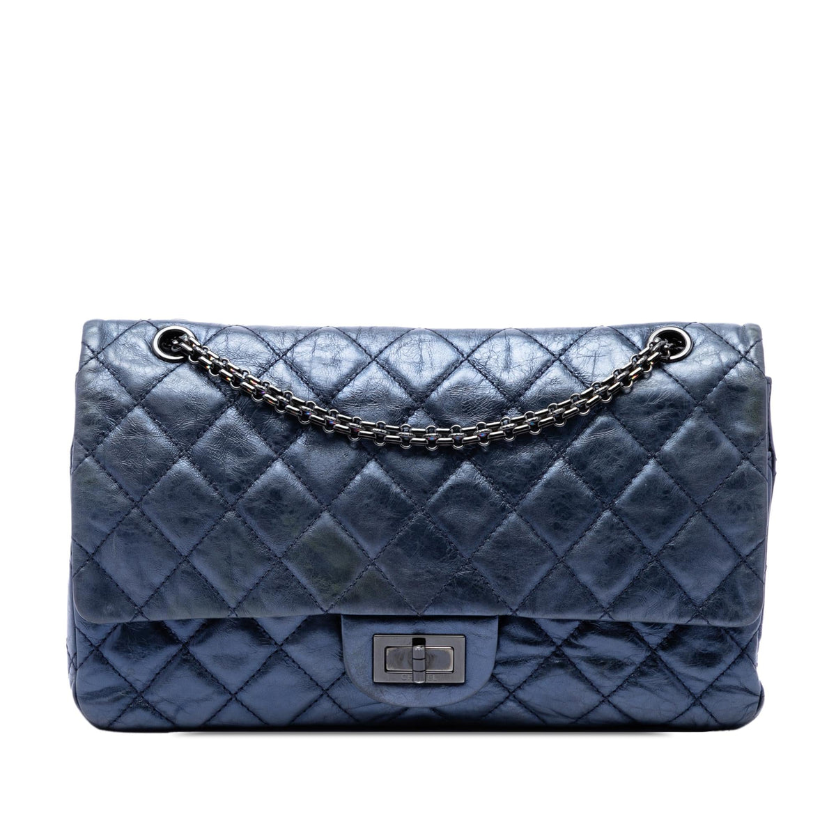 Chanel Quilted Metallic Aged Calfskin Reissue 2.55 Double Flap 227