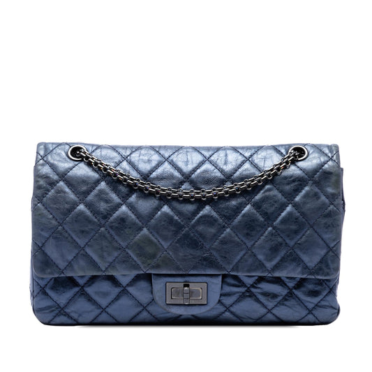 Chanel Quilted Metallic Aged Calfskin Reissue 2.55 Double Flap 227