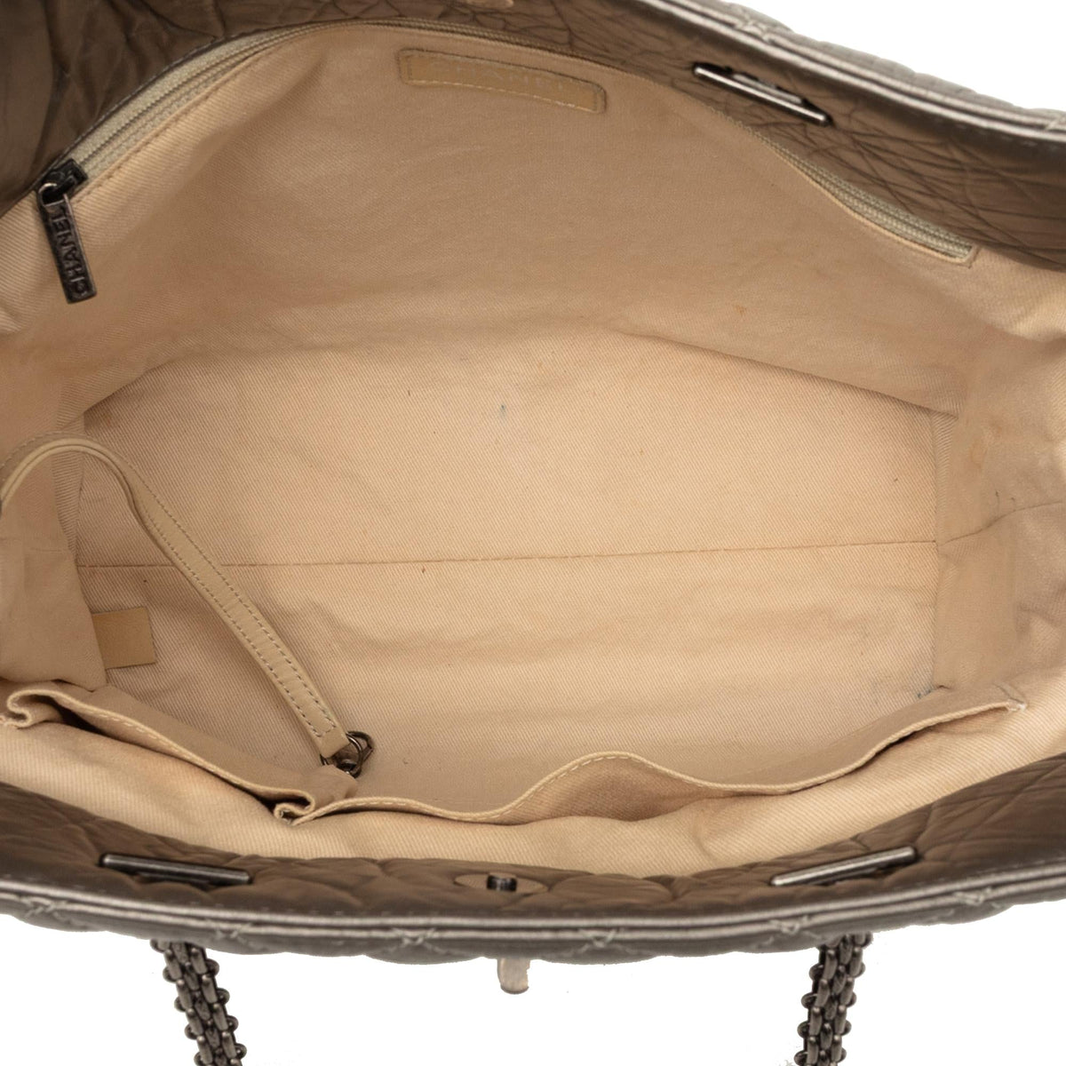 Chanel Quilted Metallic Aged Calfskin Reissue 2.55 Tote
