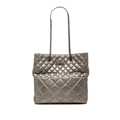 Chanel Quilted Metallic Aged Calfskin Reissue 2.55 Tote