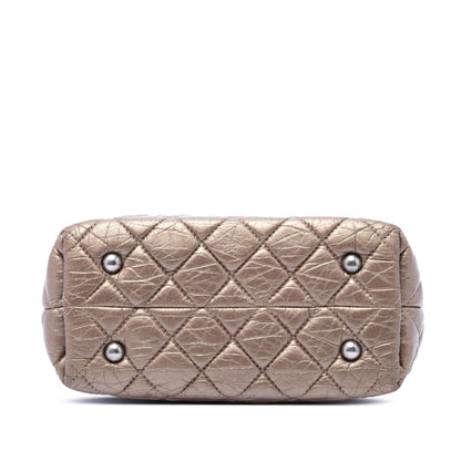Chanel Quilted Metallic Aged Calfskin Reissue 2.55 Tote