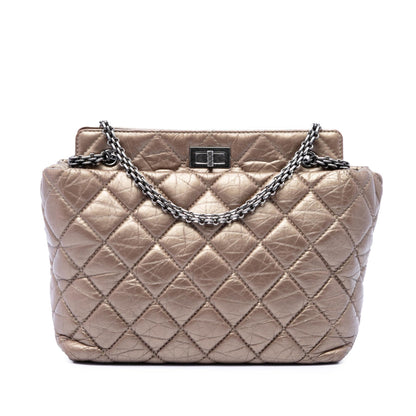 Chanel Quilted Metallic Aged Calfskin Reissue 2.55 Tote
