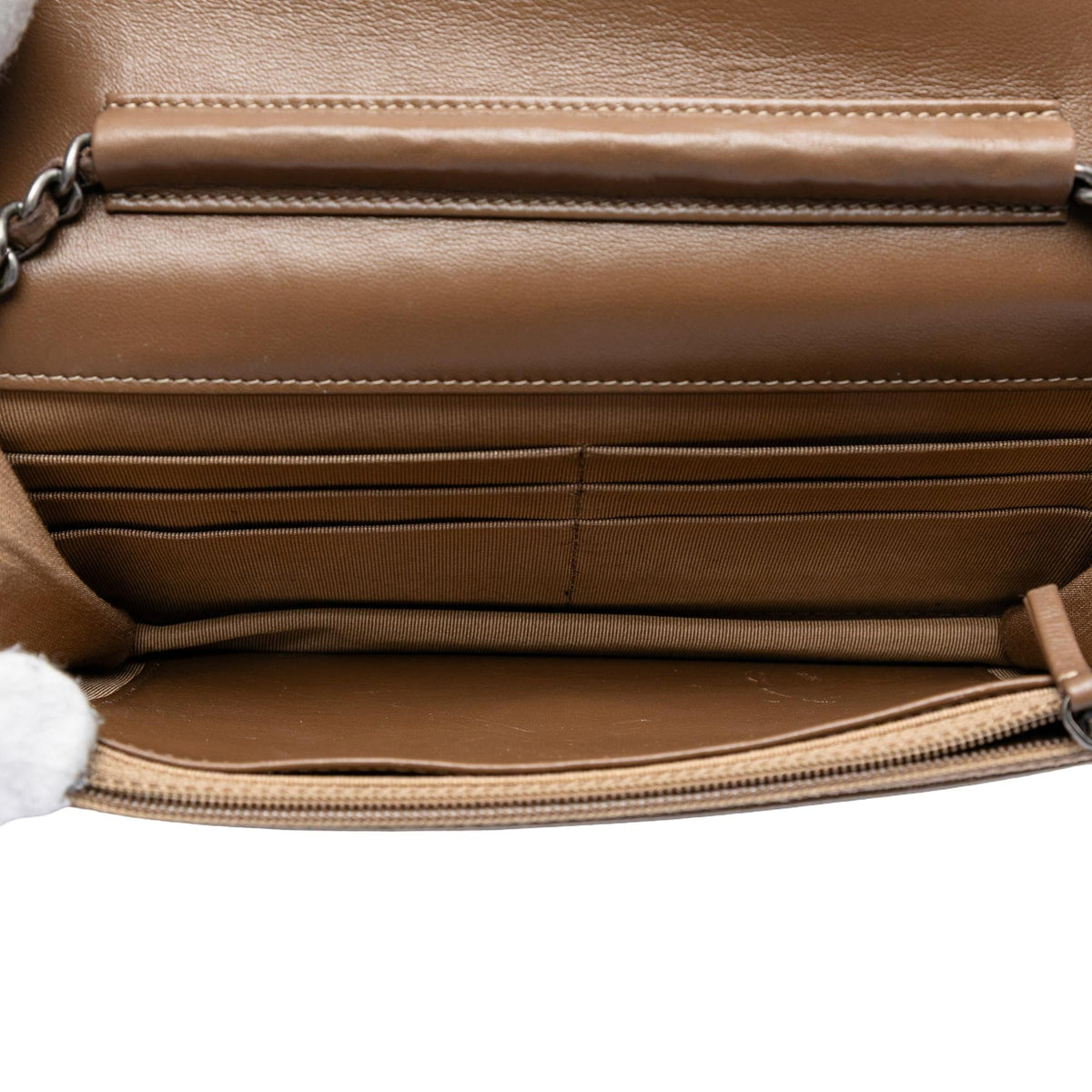 Chanel Quilted Metallic Aged Calfskin Reissue 2.55 Wallet on Chain