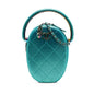 Chanel Quilted Metallic Caviar Rainbow Hardware Oval Camera Bag