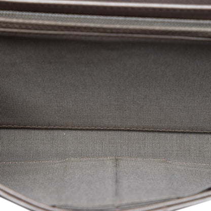 Chanel Quilted Metallic Lambskin Boy Clutch On Chain