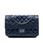 Chanel Quilted Metallic Striped Aged Calfskin Reissue 2.55 Accordion Flap 225