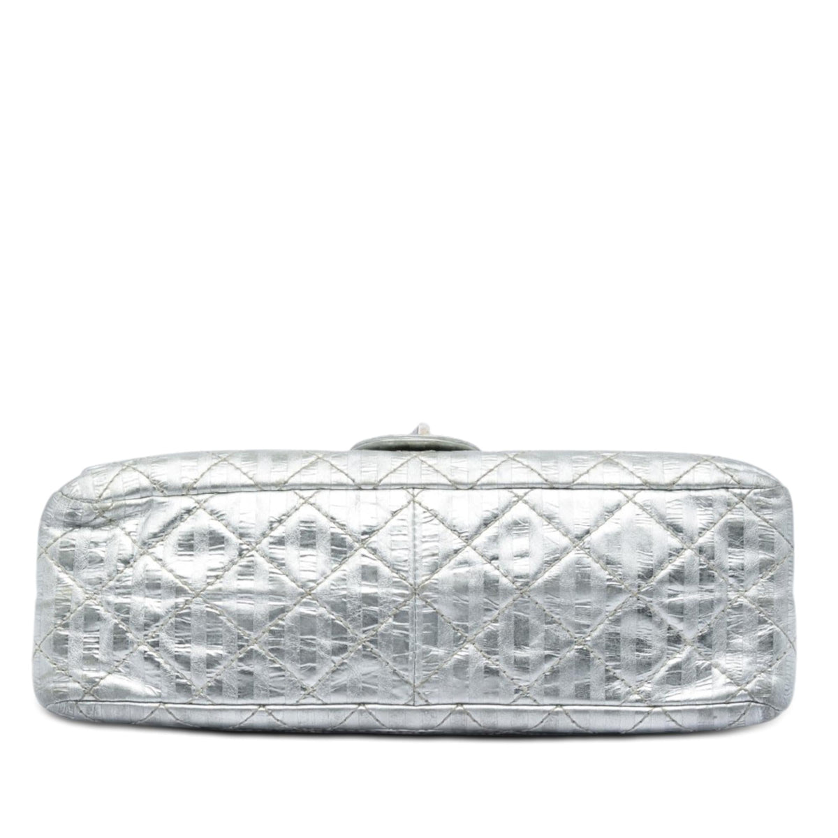 Chanel Quilted Metallic Striped Aged Calfskin Reissue 2.55 Double Flap 226
