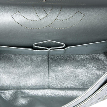 Chanel Quilted Metallic Striped Aged Calfskin Reissue 2.55 Double Flap 226
