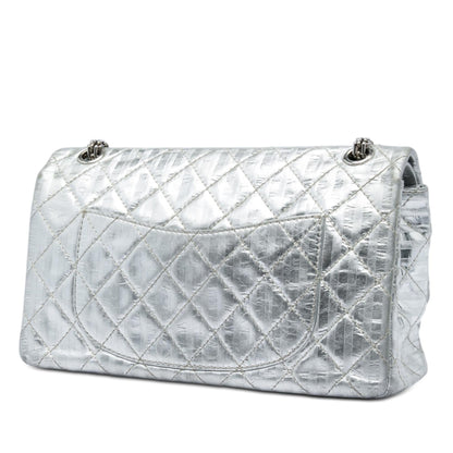 Chanel Quilted Metallic Striped Aged Calfskin Reissue 2.55 Double Flap 226