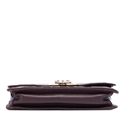 Chanel Quilted Patent Golden Class East West Wallet on Chain