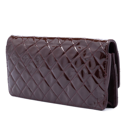 Chanel Quilted Patent Golden Class East West Wallet on Chain
