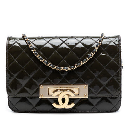 Chanel Quilted Patent Golden Class Wallet on Chain