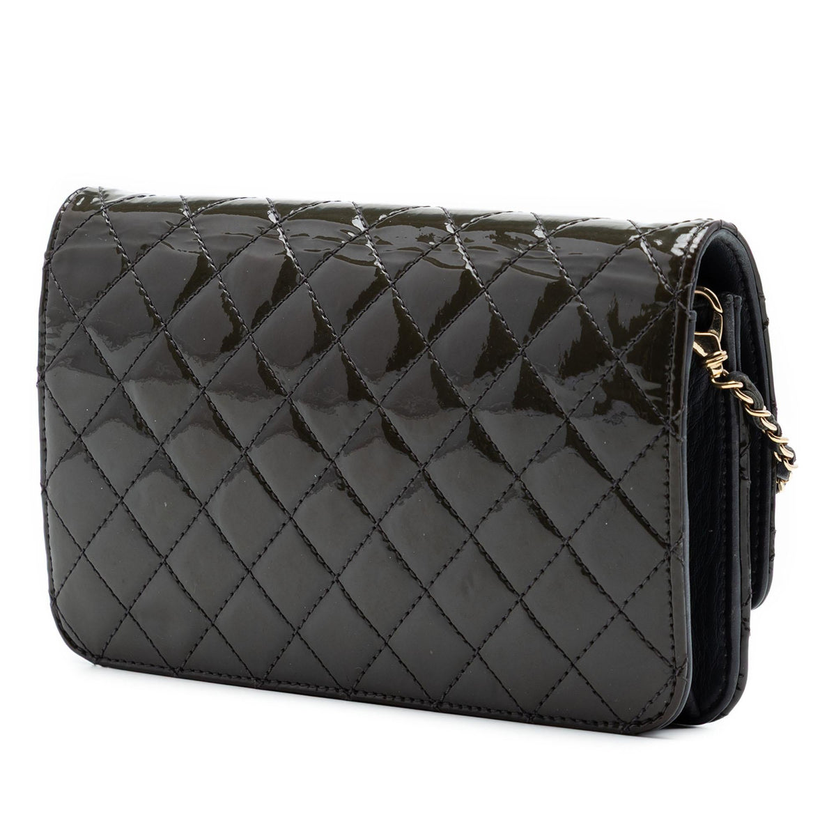 Chanel Quilted Patent Golden Class Wallet on Chain