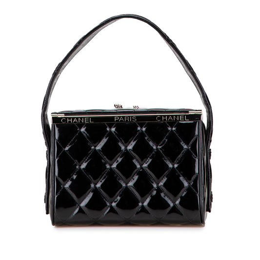 Chanel Quilted Patent Leather Box Handbag