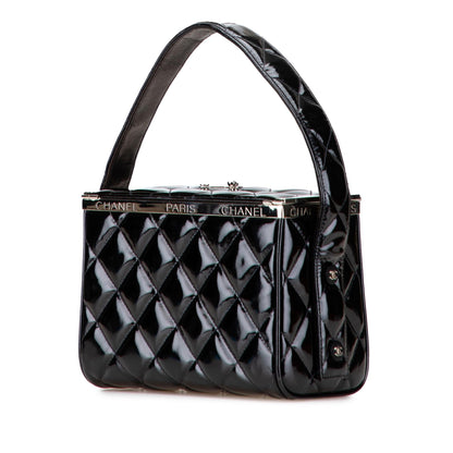 Chanel Quilted Patent Leather Box Handbag