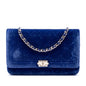 Chanel Quilted Velvet Boy Wallet On Chain