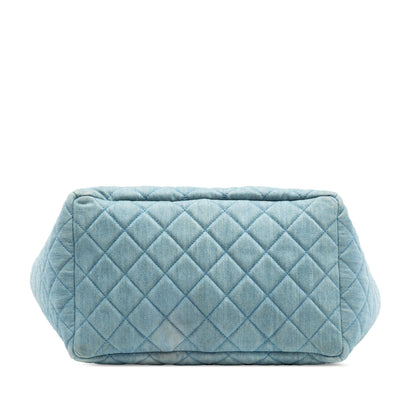 Chanel Quilted Washed Denim Urban Spirit Bucket Bag