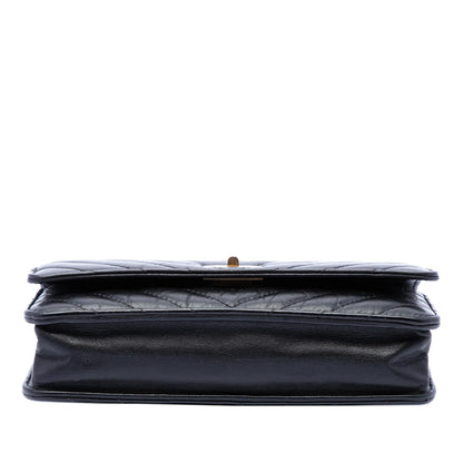 Chanel Reissue 2.55 Chevron Aged Calfskin Wallet on Chain