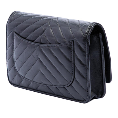 Chanel Reissue 2.55 Chevron Aged Calfskin Wallet on Chain