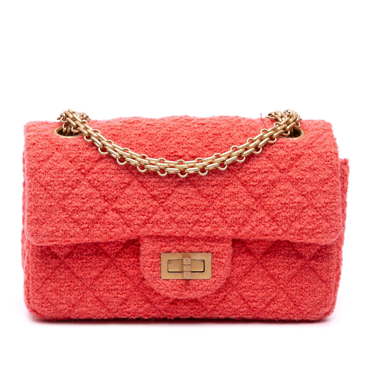 Chanel Reissue 2.55 Quilted Tweed Single Flap 224