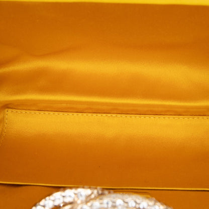 Chanel Satin Crystal Camellia Evening Frame Clutch