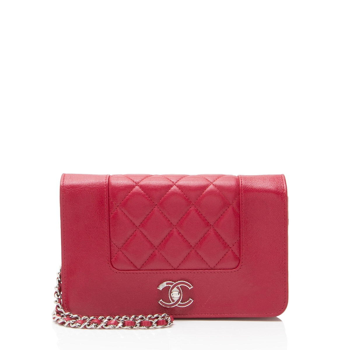 Chanel Sheepskin Mademoiselle Vintage Wallet on Chain