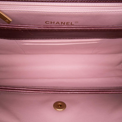 Chanel Small Aged Calfskin Straight Lined Flap