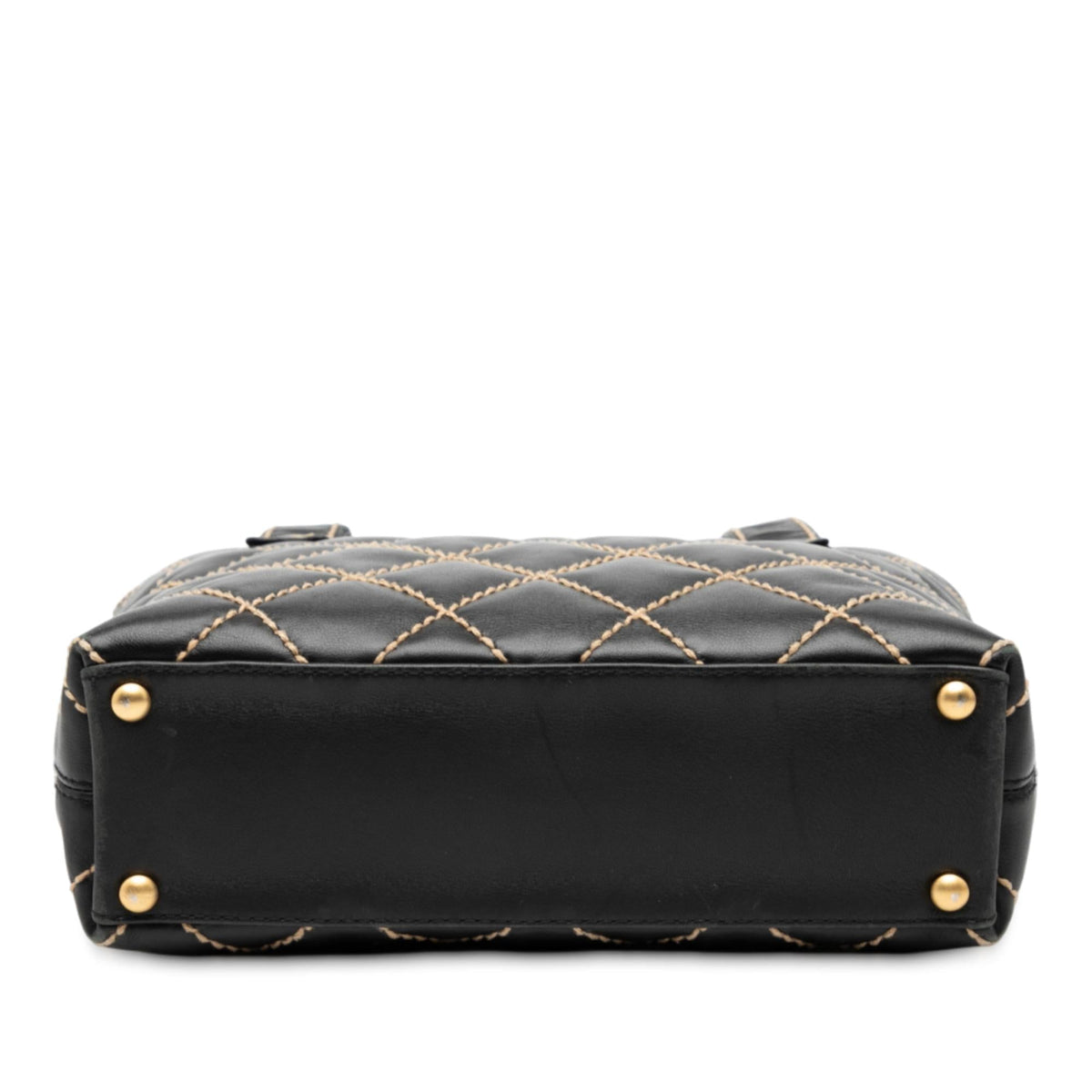 Chanel Small CC Quilted Calfskin Wild Stitch Tote