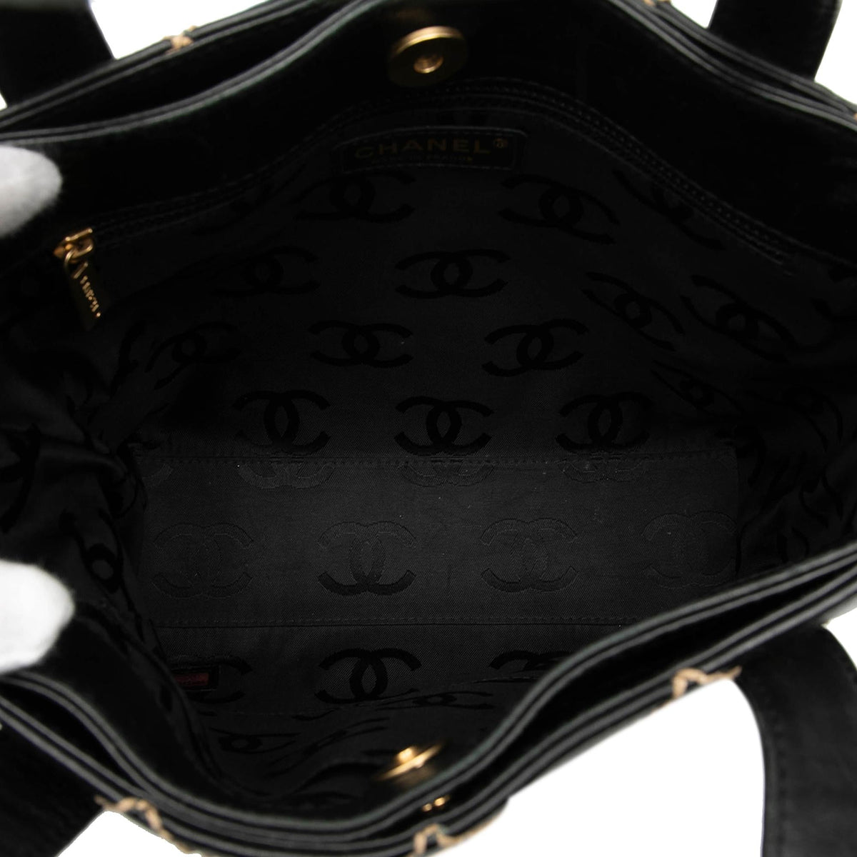 Chanel Small CC Quilted Calfskin Wild Stitch Tote