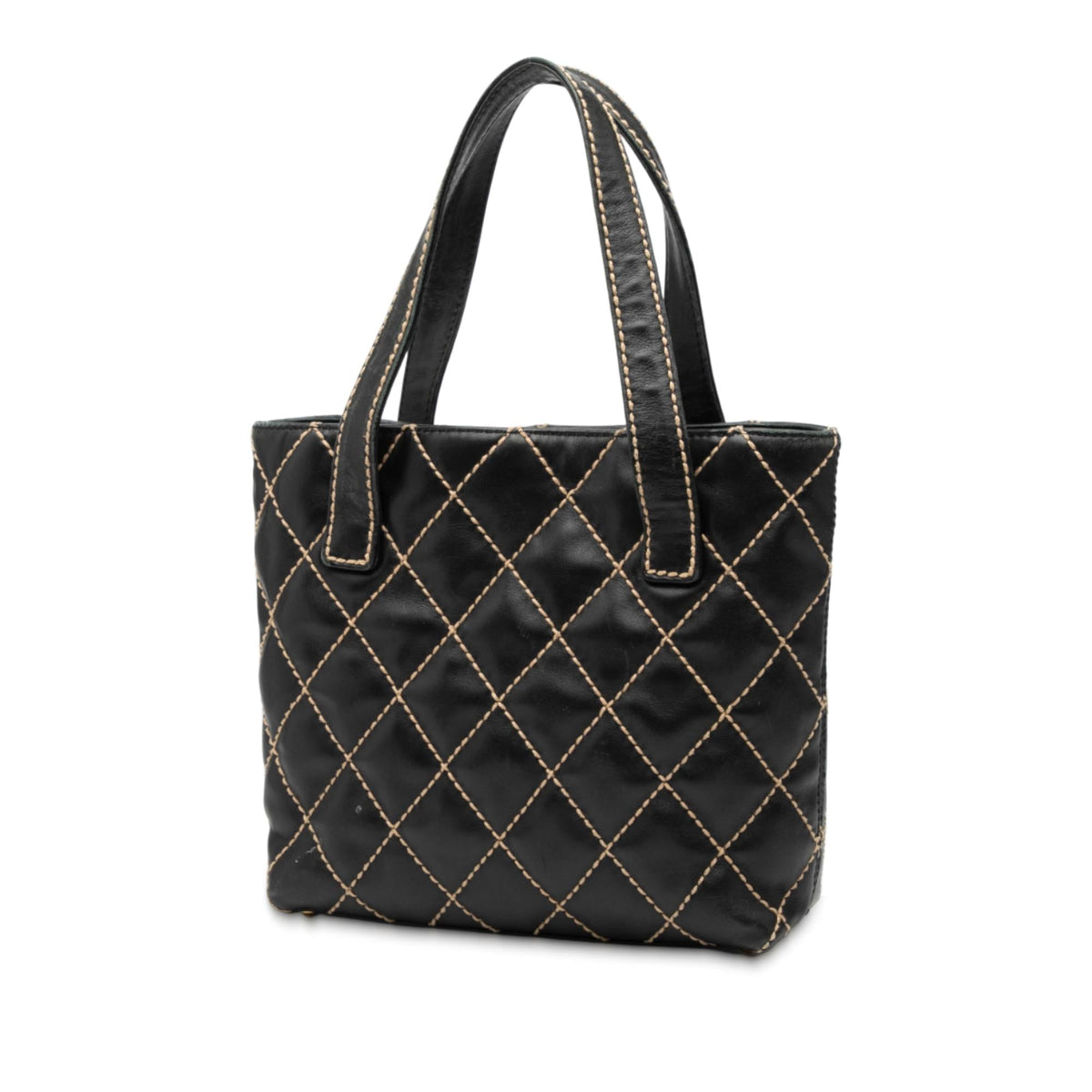 Chanel Small CC Quilted Calfskin Wild Stitch Tote