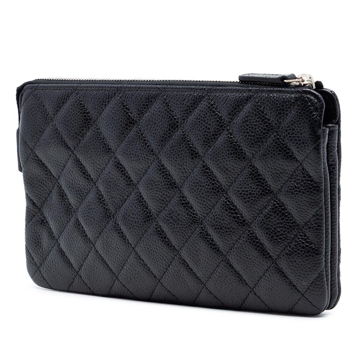 Chanel Small CC Quilted Caviar Zip Pouch
