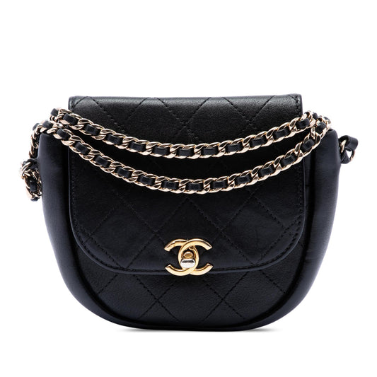 Chanel Small CC Quilted Lambskin Messenger Flap