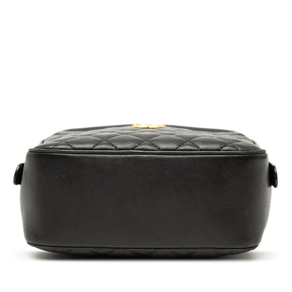 Chanel Small CC Quilted Lambskin Top Handle Vanity Case with Chain