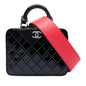 Chanel Small CC Quilted Patent Travel Kit Vanity Case