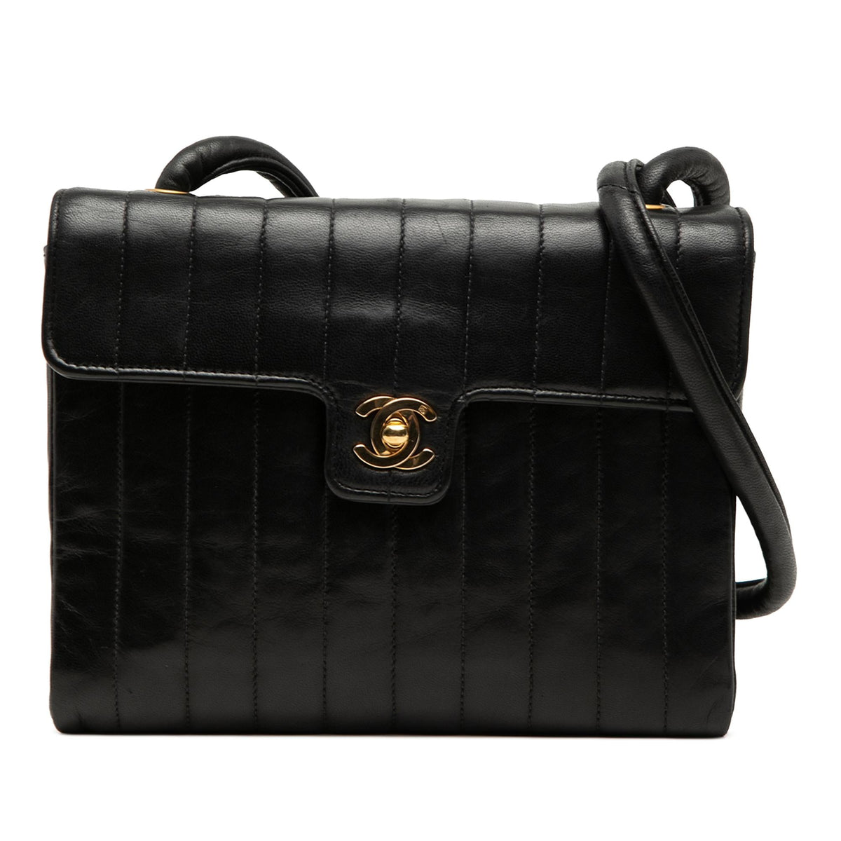 Chanel Small CC Vertical Quilted Lambskin Single Flap