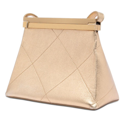 Chanel Small Calfskin Kiss Lock Frame Bag