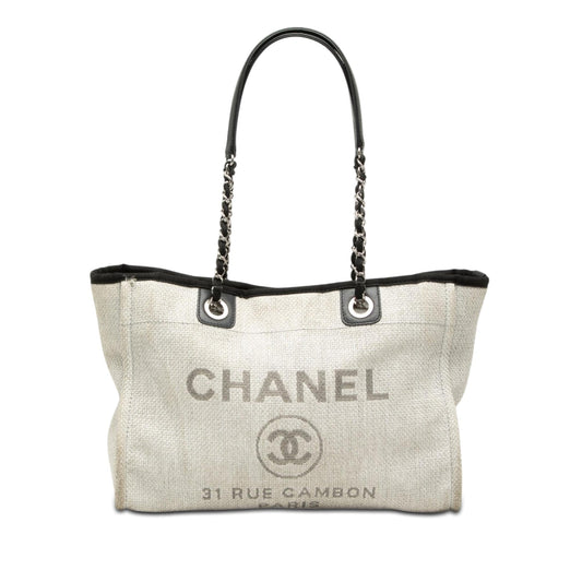 Chanel Small Canvas Deauville Tote