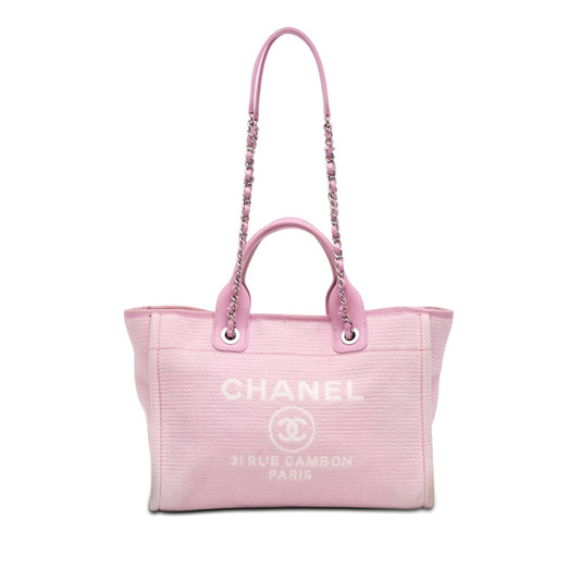 Chanel Small Canvas Deauville Tote