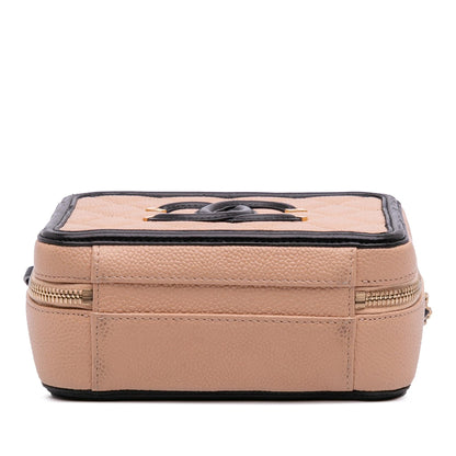 Chanel Small Caviar CC Filigree Vanity Case