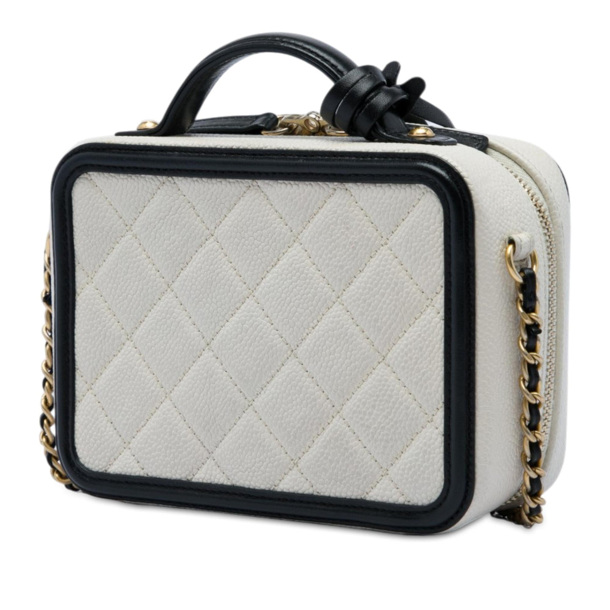 Chanel Small Caviar CC Filigree Vanity Case