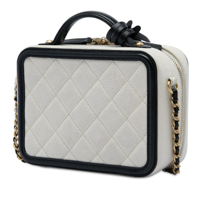 Chanel Small Caviar CC Filigree Vanity Case