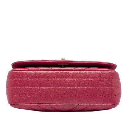 Chanel Small Chevron Iridescent Caviar Statement Flap