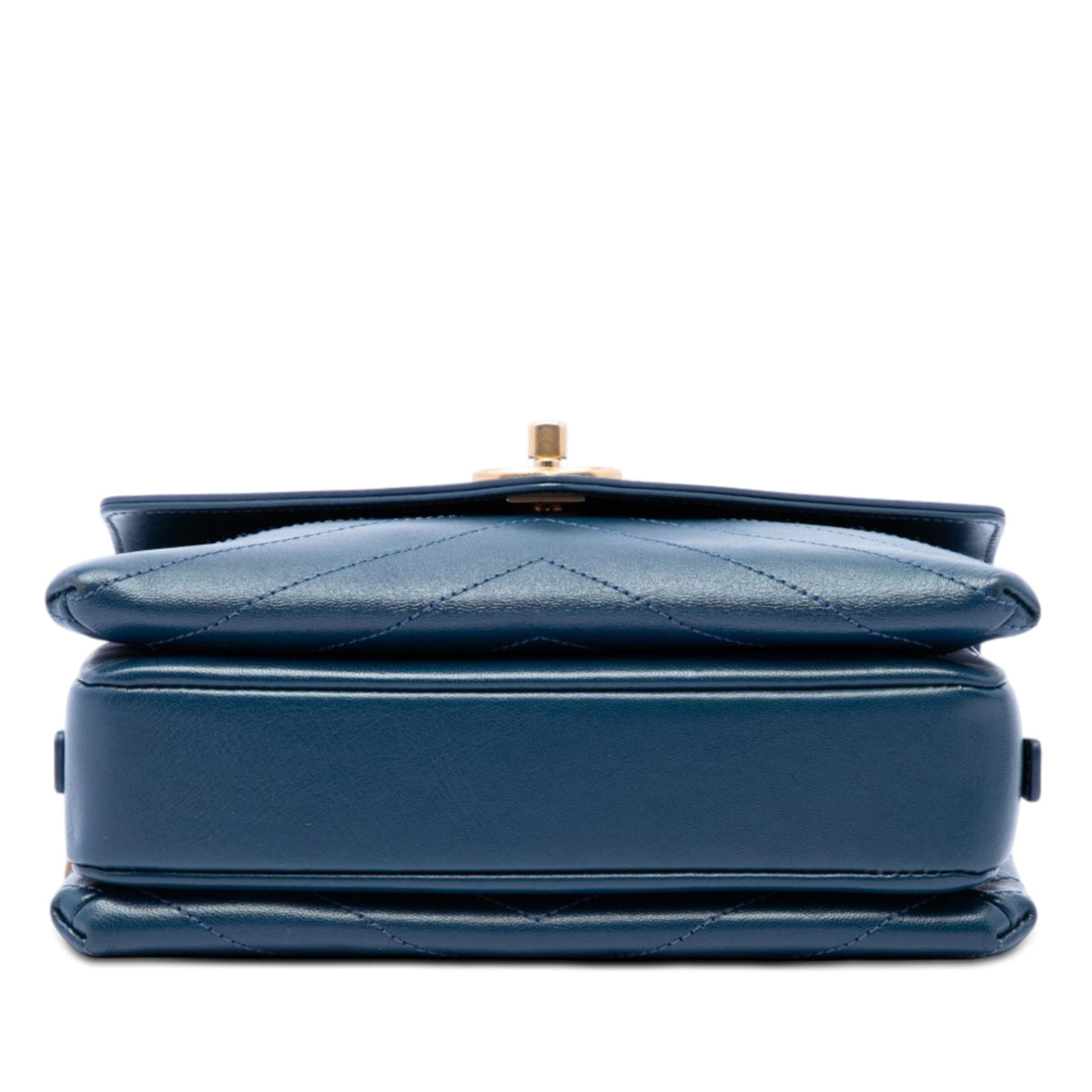 Chanel Small Chevron Lambskin Stitched Envelope Flap