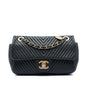 Chanel Small Chevron Wrinkled Calfskin Medallion Charm Surpique Flap