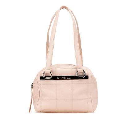 Chanel Small Choco Bar Caviar LAX Bowler Bag