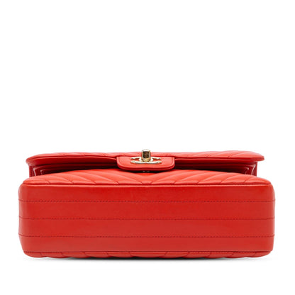 Chanel Small Classic Chevron Lambskin Double Flap