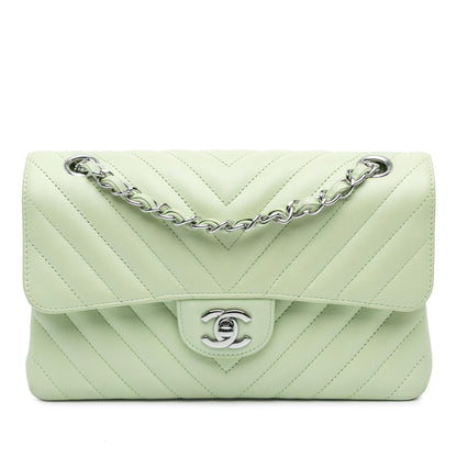 Chanel Small Classic Chevron Lambskin Double Flap